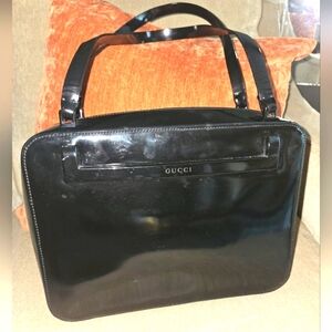 SOLD Vintage GUCCI Shoulder Bag Patent Leather Black
